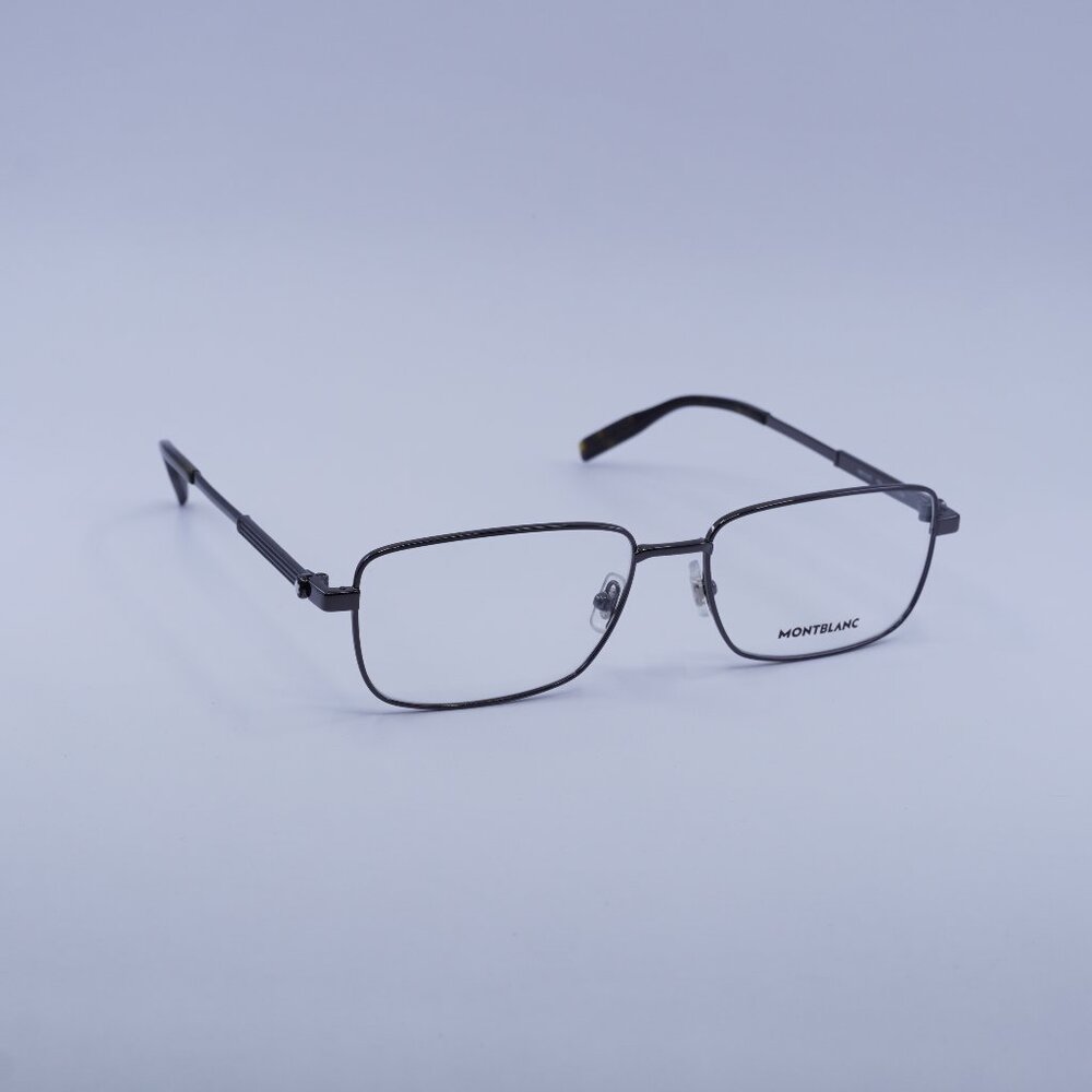 Montblanc MB0029O 006 Eyeglasses Ruthenium 58mm Rectangle Frame